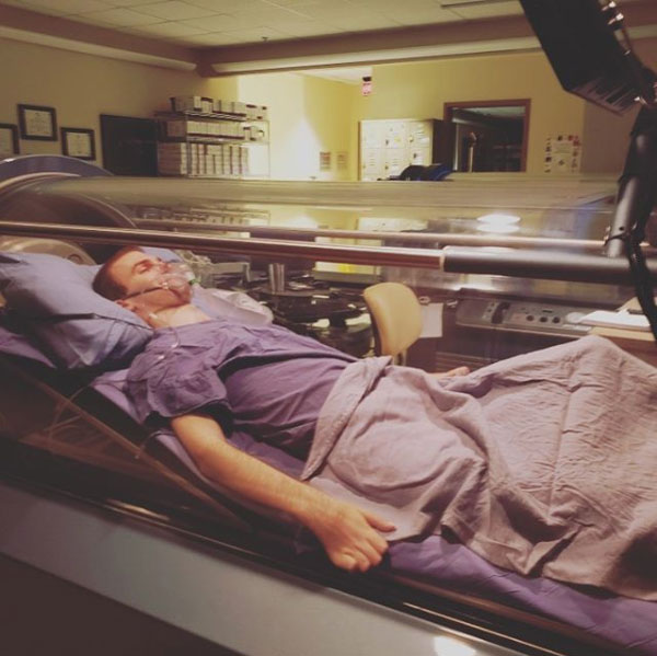 JD in a Hyperbaric Chamber